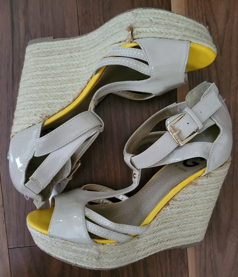 G by Guess Shoes Platform Wedge Sandals Womens Size 10 Tan - Image 2 of 4