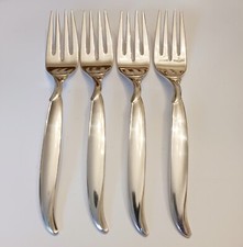  4 1847 Rogers FLAIR International Silver Plate 1956 Salad Forks Free Shipping