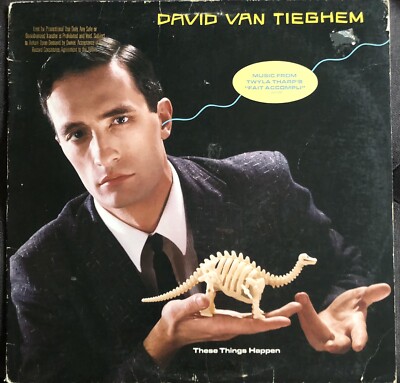 DAVID VAN TIEGHEM THESE THINGS HAPPEN LP PROMO STICKER TWYLA THARP FAIT ACCOMPLI