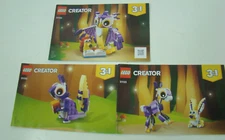 Lot of 3 Lego CREATOR 31125 Instruction BOOKs Only 3 In 1 no bricks Birds