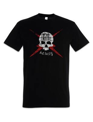 Dead Inside But Happy Skull T-Shirt Skull Dead Death Rocknroll Rock Oldschool