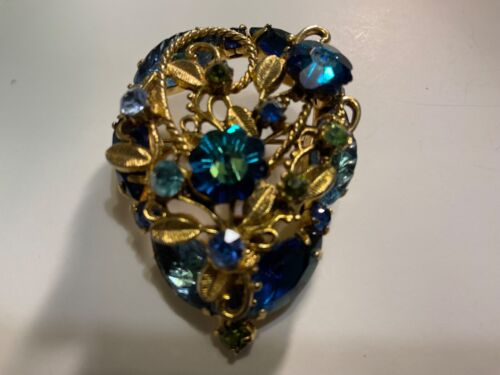 Vintage High End Estate Brooch Margarita Rivoli C… - image 1