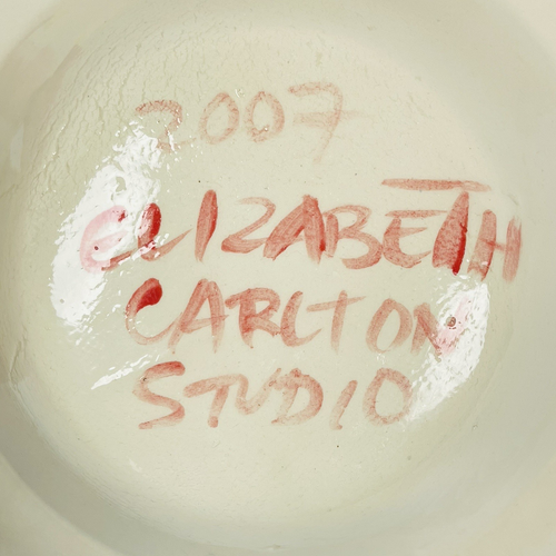 Elizabeth Carlton 2007 Studio Pottery Whimsical Fish Bowl SC Artist 3D - Bild 5 von 8