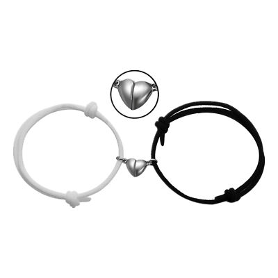 2Pcs Magnetic Couple Bracelet Love Friendship Distance Bracelet Set Braided  Rope