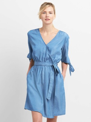 tencel wrap dress