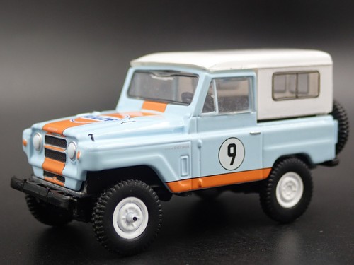 Modello Auto Diecast 1:64 NISSAN PATROL SUV TRUCK GULF RACING Blu 1960-1980
