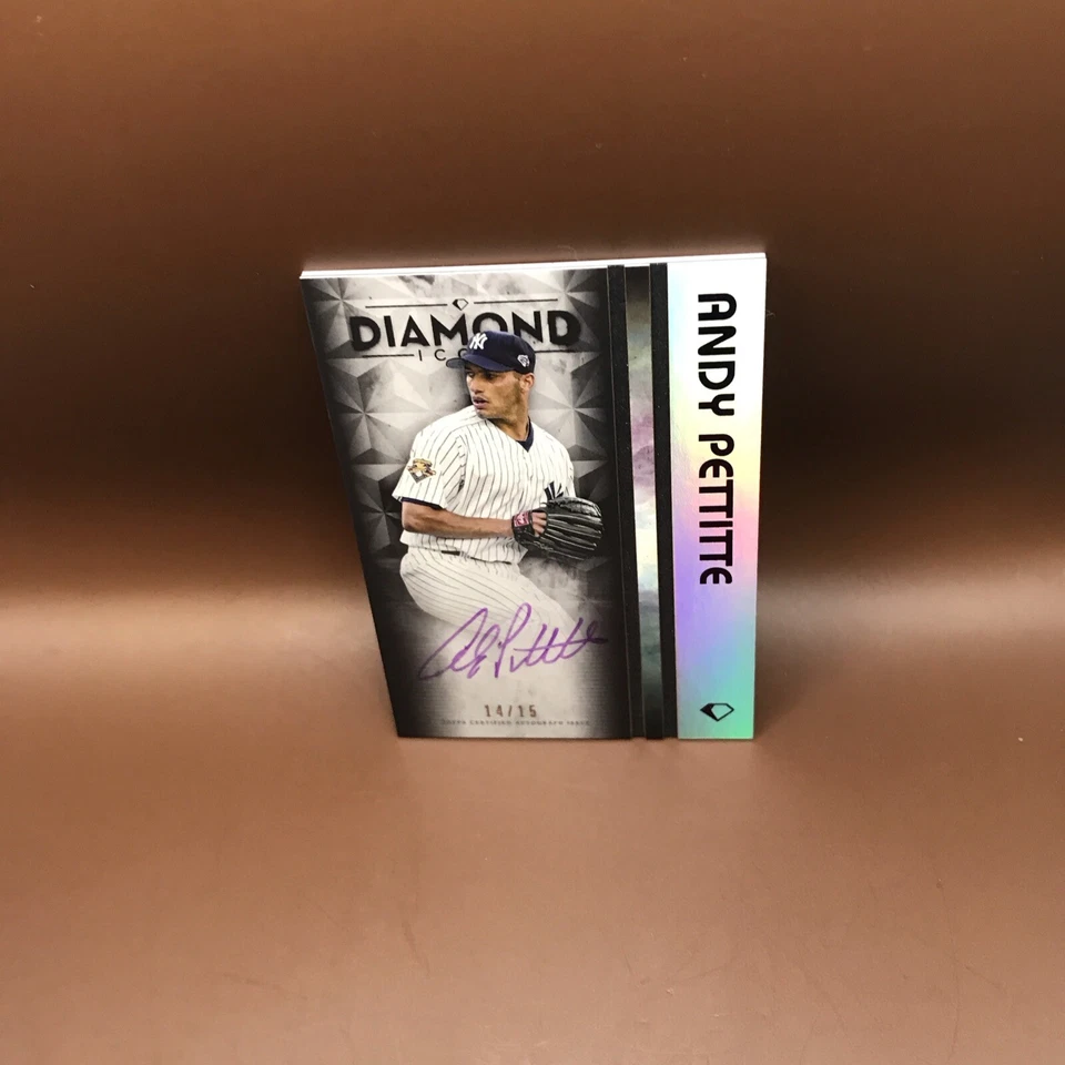 2023 Topps Diamond Icons Andy Pettitte Black Polychromatink Purple Auto #14/15 - Image 2 of 3