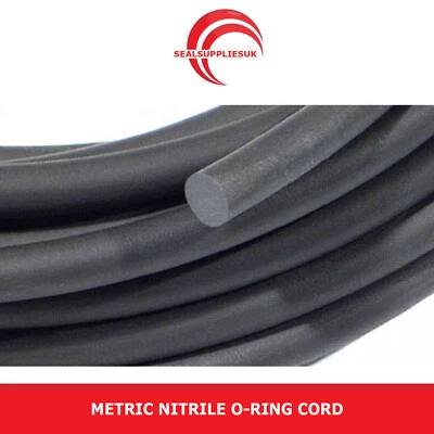 SEALSUPPLIESUK LOW PRICE - Metric Nitrile NBR O Ring Cord Sold by the metre - Various Sizes