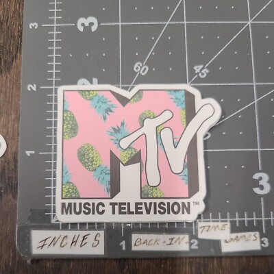 Pineapple Mtv Logo Sticker For Skateboard Bottle Guitar Phone Ect Mat35