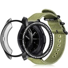 Black Soft TPU Case Exquisite Bezel Ring Cover f Samsung Galaxy Watch 42mm R815U