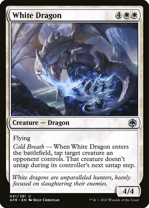 MTG D&D AFR *FOIL* U White Dragon #041 | eBay