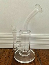 9" PREMIUM GLASS HOOKAH WATER PIPE SCREW COIL PERC 14mm