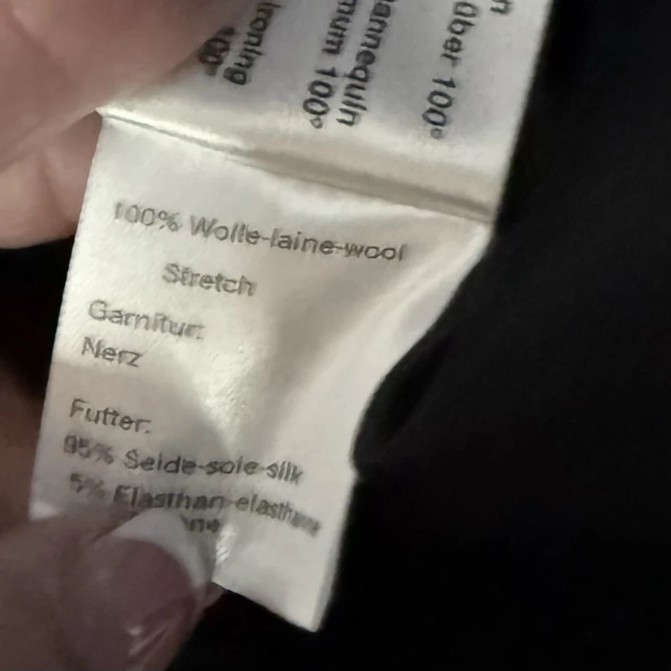 Blazer Akris Bergdorf Goodman para mujer marrón cuello de piel cremallera frontal talla 8 Foto 4 de 4