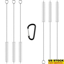 6 Pack Extra Long Metal Straw Cleaner Brushes Reusable Straws Cleaning New