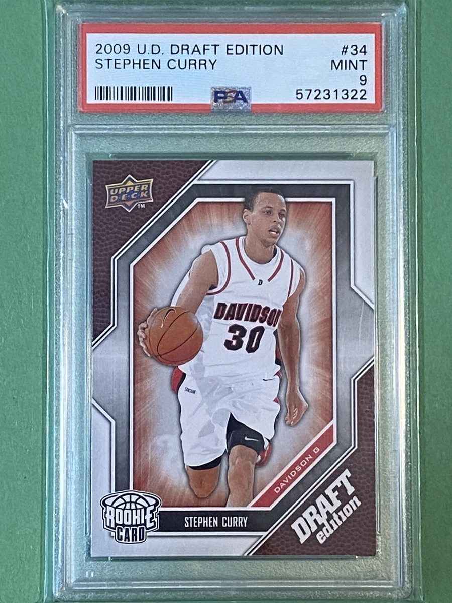 2009-10 Upper Deck UD Draft Edition Stephen Curry Rookie RC #34 PSA 9 MINT  A747