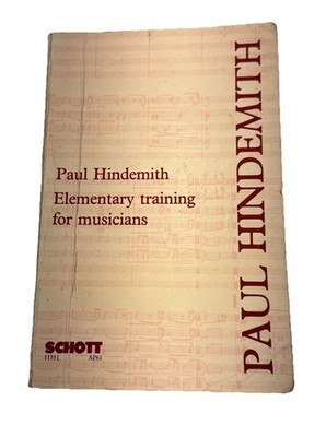 Elementary Training for Musicians Paul Hindemith Schott Music Theory Book PB