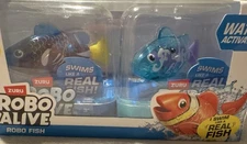 Robo Alive Robo Fish Robotic Swimming Toys Fish Water Activated 2 Pack New Gift