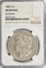1883-S MORGAN DOLLAR ~ SHARP BORDERLINE UNCIRCULATED ~ NGC AU DETAILS!
