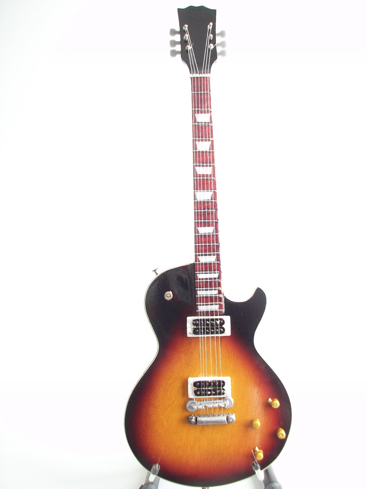 Guitare miniature Les Paul réplique Slash de collection en bois laqué et finitions main