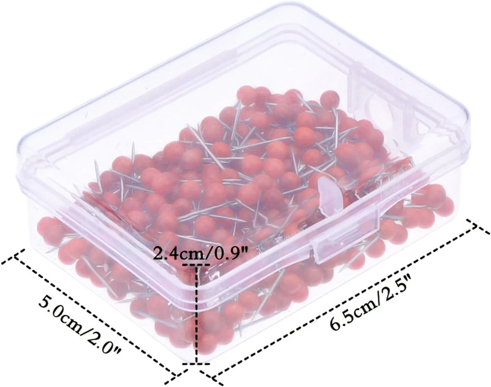  Map Tacks Push Pins Small Size 300 Packs (Red, 1/8 Inch) - Image 4 of 4