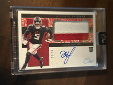 Drake London 2022 Panini One #4 Rookie 2 Color Patch Auto RC /99