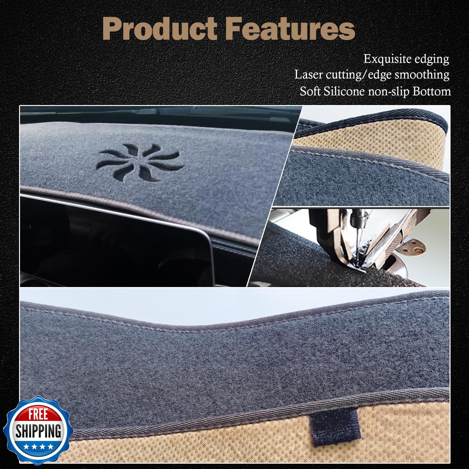 KEYOOG Dashboard Cover Dash Mat Fit for 2005-2002 Do-dge Ram 1500 2500 3500 (