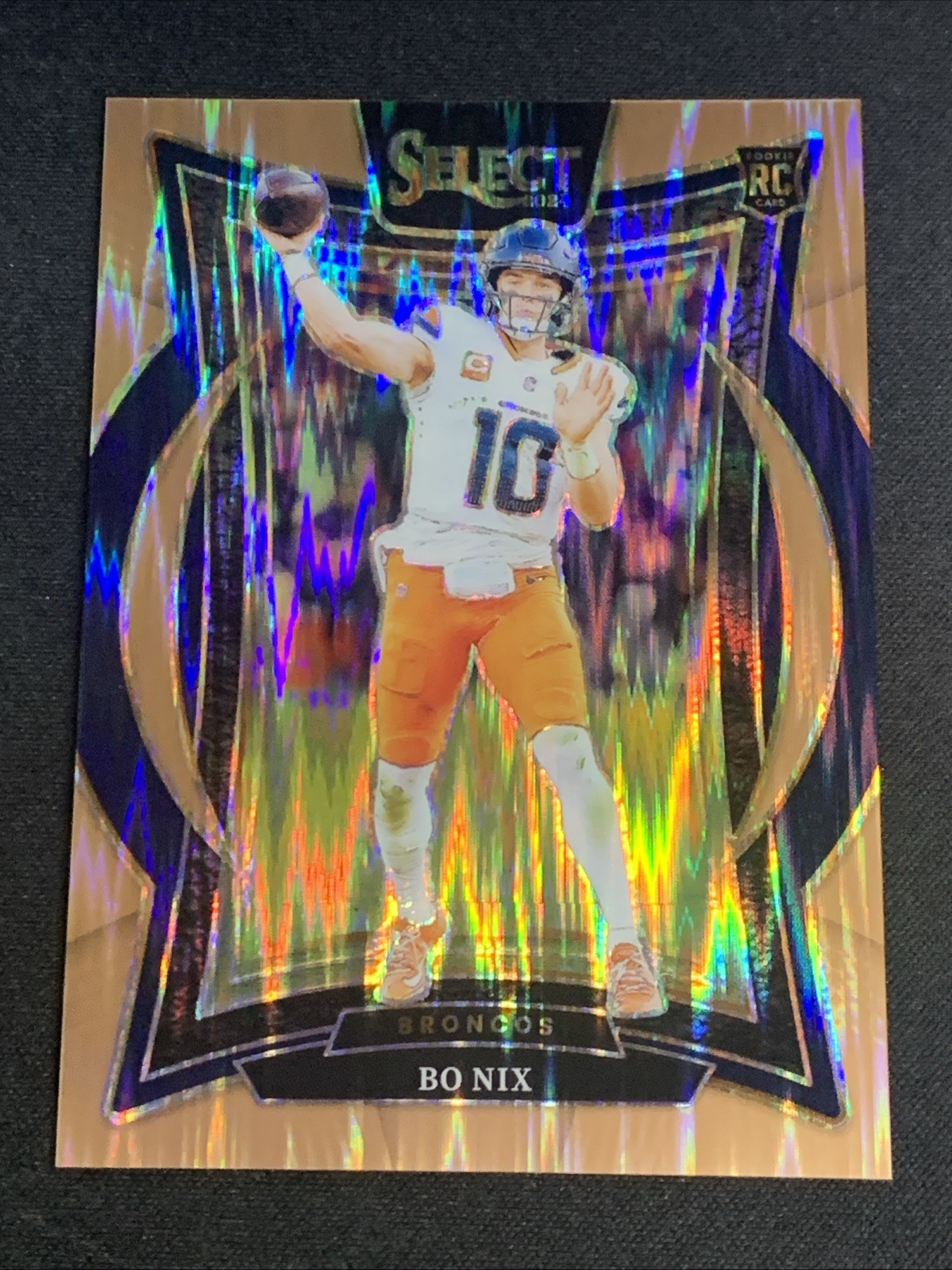 2024 Panini Select Football Bo Nix No. 30 Copper /299 Concourse, Broncos, RC