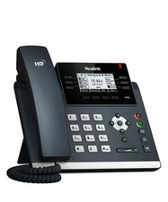 BNIB Yealink SIP-T42S 12 Line Dual-Port Gigabit VoIP IP Phone/ Telephone - Desk