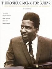 Thelonious Monk for Guitar Tab Jazz Solo Sheet Music 11 Songs Hal Leonard Book