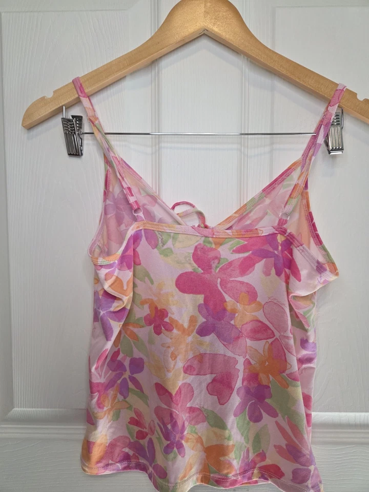 Xoxo Pj Set Pantalones Cortos Sin Mangas Rosa Floral M Juniors Y2k Girly  Foto 3 de 4