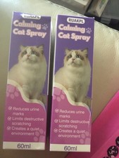 2x Cat Calming Spray 60 ml reduce urine marks, scratching quiet new