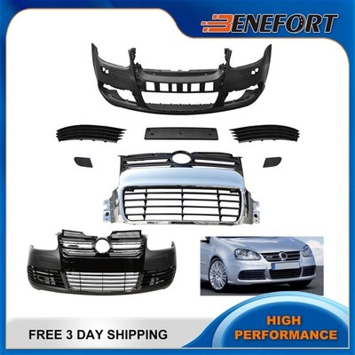 Front Bumper Cover W/ Grille For 2003-2008 Volkswagen Golf 5 VW MK5 R32 Style
