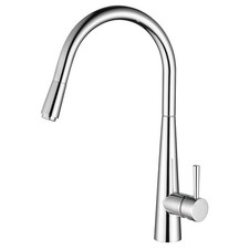 Fienza Isabella Deluxe Pull Out Gooseneck Kitchen Sink Mixer Chrome 213116-LF