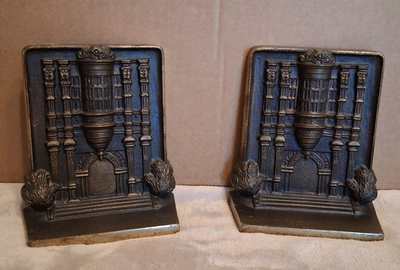 #ad #ad Bradley And Hubbard Architectural Bramshill Building Cast Iron Art Bookends $149.00