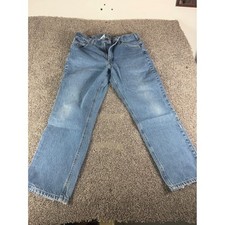 Carhartt Traditional Fit Jeans Mens 38x30 Blue Denim Straight Leg Workwear Pants