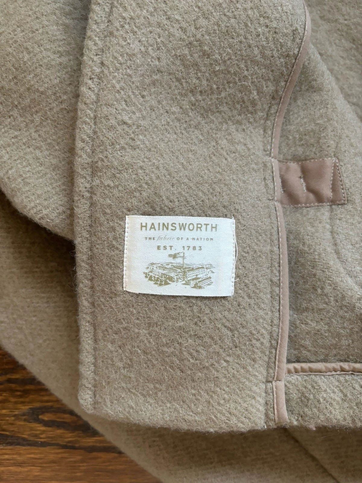 HebTroCo Chopped Duffle Coat Camel English Wool Toggle Short Field Coat L - product detail image 10