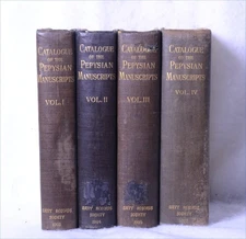1903 HC (4) Volumes Book Set CATALOGUE of the PEPYSIAN MANUSCRIPTS Navy Records