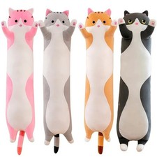 Cute Cat Plush Toy Long Sleeping Cat Pillow Squishy Animal Doll Soft Plushie UK