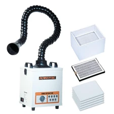 POWERTEC Solder Fume Extractor, 3-Stage Filtration,120W Suction 138CFM Low Noise