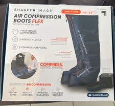 Sharper Image Air Compression Boots Flex Leg Recovery L/XL 5  9-6  3  