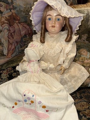 Poupée Ancienne En Porcelaine Kestner 146 – 63 Cm, Collection, état D’usage