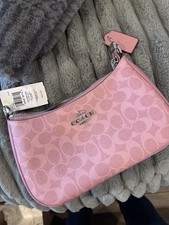 NWT COACH Teri Shoulder Bag In Signature Canvas CV933 Dusty Pink