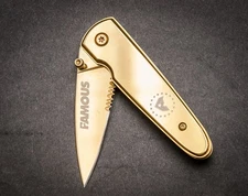 RARE Famous Stars And Straps Gold Knife Travis Barker Blink 182 Blade Vintage