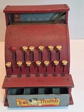VTG Tom Thumb Toy Cash Register MFG Western Stamping Co. 1950s WORKS