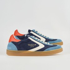 Sneakers Valsport En Daim Bleu Et Azzurro Art Olympie Suede Niagara