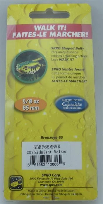 Rana ojo bronce Spro SBEF65MNWR 65 mm 5/8 OZ color MNWR Midnight Walker Foto 3 de 3