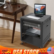 12U AV Rack Stand with Caster Wheels Network Stereo Recording Studio Rack