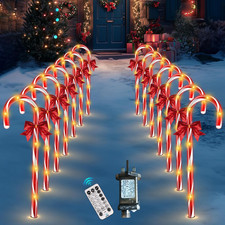 HELESIN Christmas Candy Cane Lights, 14 Packs 84 Leds 12 Modes Xmas Lights | Out