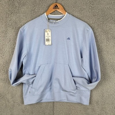 Adidas Golf Women s Go-To Sweatshirt Pullover Kangaroo Pocket Blue Small HT1272