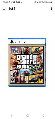 Grand Theft Auto V Standard Edition (Sony PlayStation 5, 2022)